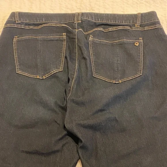 Democracy Size 22W Wide Leg Jeans in Dark Blue - Comfortable Fit - Picture 4 of 12